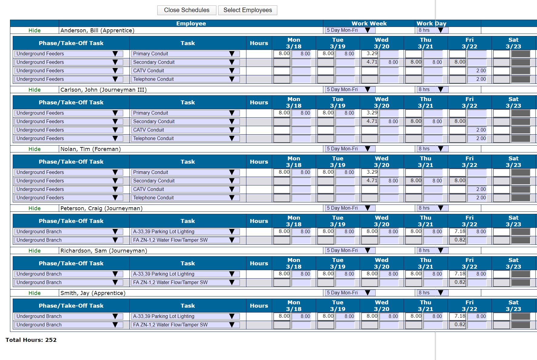Time tracking